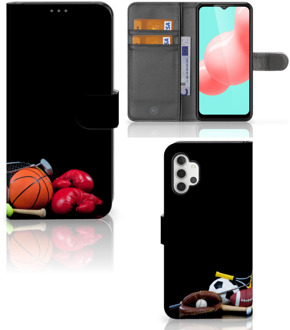 B2Ctelecom GSM Hoesje Samsung Galaxy A32 5G Bookcover Ontwerpen Voetbal, Tennis, Boxing… Sports