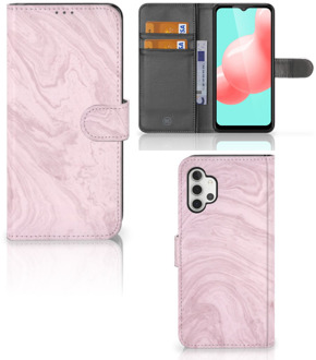 B2Ctelecom GSM Hoesje Samsung Galaxy A32 5G Flip Case Marble Pink