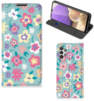 B2Ctelecom GSM Hoesje Samsung Galaxy A32 5G Fotohoesje ontwerpen Flower Power