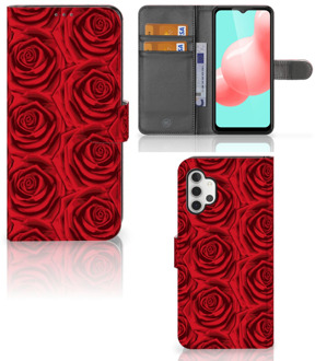 B2Ctelecom GSM Hoesje Samsung Galaxy A32 5G Mobiel Bookcase Red Roses