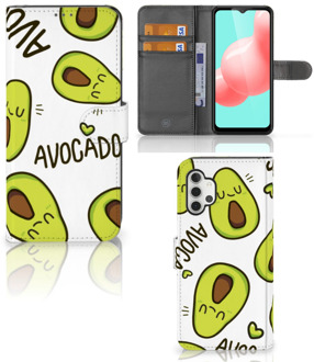 B2Ctelecom GSM Hoesje Samsung Galaxy A32 5G Mobiel Bookcase Valentijn Cadeautje Haar Avocado Singing