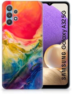 B2Ctelecom GSM Hoesje Samsung Galaxy A32 5G TPU Bumper Watercolor Dark