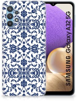 B2Ctelecom GSM Hoesje Samsung Galaxy A32 5G Trendy Telefoonhoesjes Flower Blue