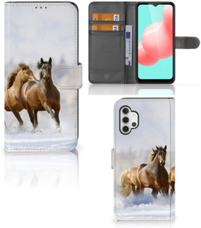 B2Ctelecom GSM Hoesje Samsung Galaxy A32 5G Wallet Book Case Paarden