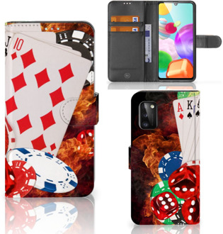 B2Ctelecom GSM Hoesje Samsung Galaxy A41 Book Wallet Case Personaliseren Casino