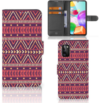 B2Ctelecom GSM Hoesje Samsung Galaxy A41 Bookcase Aztec Purple