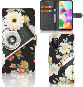 B2Ctelecom GSM Hoesje Samsung Galaxy A41 Bookcover Vintage Camera