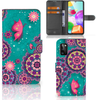 B2Ctelecom GSM Hoesje Samsung Galaxy A41 Flipcase Cirkels en Vlinders