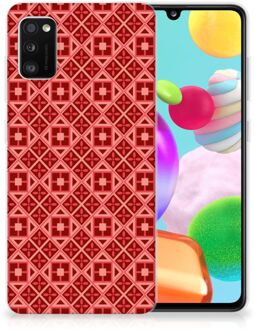 B2Ctelecom GSM Hoesje Samsung Galaxy A41 Hoesje met Tekst Batik Red