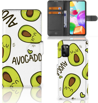 B2Ctelecom GSM Hoesje Samsung Galaxy A41 Mobiel Bookcase Valentijn Cadeautje Haar Avocado Singing