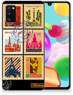 B2Ctelecom GSM Hoesje Samsung Galaxy A41 Trendy Telefoonhoesjes Postzegels