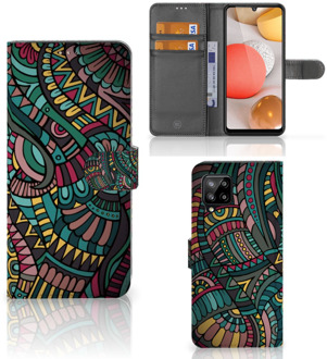 B2Ctelecom GSM Hoesje Samsung Galaxy A42 5G Flip Case Aztec