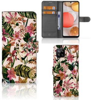 B2Ctelecom GSM Hoesje Samsung Galaxy A42 5G Fotohoesje ontwerpen Flowers