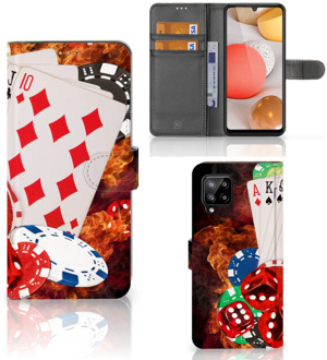 B2Ctelecom GSM Hoesje Samsung Galaxy A42 5G Wallet Book Case Personaliseren Casino