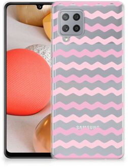 B2Ctelecom GSM Hoesje Samsung Galaxy A42 Bumper Hoesje Waves Roze