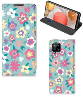 B2Ctelecom GSM Hoesje Samsung Galaxy A42 Fotohoesje ontwerpen Flower Power