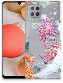 B2Ctelecom GSM Hoesje Samsung Galaxy A42 Smartphonehoesje Customize Bird Flowers