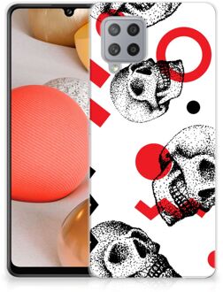 B2Ctelecom GSM Hoesje Samsung Galaxy A42 TPU Bumper Skull Red