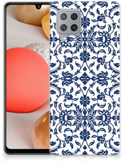 B2Ctelecom GSM Hoesje Samsung Galaxy A42 Trendy Telefoonhoesjes Flower Blue