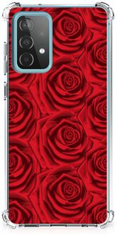 B2Ctelecom GSM Hoesje Samsung Galaxy A52 4G/5G Anti Shock Case met transparante rand Red Roses