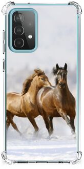 B2Ctelecom GSM Hoesje Samsung Galaxy A52 4G/5G Bumper Hoesje met transparante rand Paarden