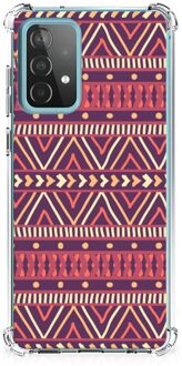 B2Ctelecom GSM Hoesje Samsung Galaxy A52 4G/5G Hoesje met naam met transparante rand Aztec Purple