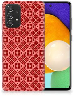 B2Ctelecom GSM Hoesje Samsung Galaxy A52 (5G/4G) Hoesje met Tekst Batik Red