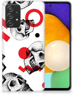 B2Ctelecom GSM Hoesje Samsung Galaxy A52 (5G/4G) TPU Bumper Skull Red