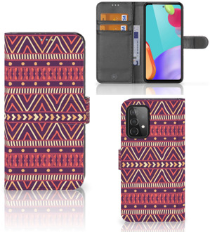 B2Ctelecom GSM Hoesje Samsung Galaxy A52 Bookcase Aztec Purple