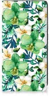 B2Ctelecom GSM Hoesje Samsung Galaxy A52 Bookcase Cover Orchidee Groen