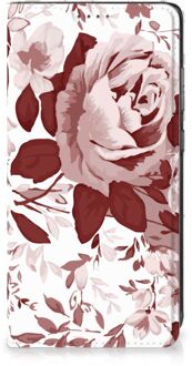 B2Ctelecom GSM Hoesje Samsung Galaxy A52 Bookcase Watercolor Flowers