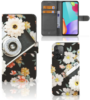 B2Ctelecom GSM Hoesje Samsung Galaxy A52 Bookcover Vintage Camera