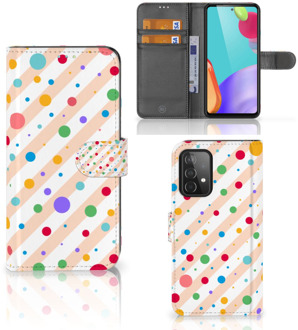 B2Ctelecom GSM Hoesje Samsung Galaxy A52 Flip Cover Dots