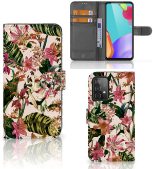 B2Ctelecom GSM Hoesje Samsung Galaxy A52 Fotohoesje ontwerpen Flowers