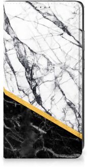 B2Ctelecom GSM Hoesje Samsung Galaxy A52 Mobiel Case Marble White Black