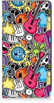 B2Ctelecom GSM Hoesje Samsung Galaxy A52 Telefoonhoesje Portemonnee Punk Rock