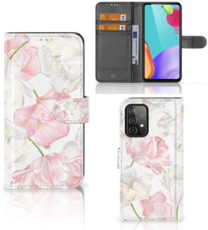 B2Ctelecom GSM Hoesje Samsung Galaxy A52 Wallet Book Case Cadeau voor Mama Lovely Flowers