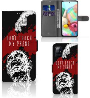 B2Ctelecom GSM Hoesje Samsung Galaxy A71 Book Case met Pasjeshouder Zombie Blood