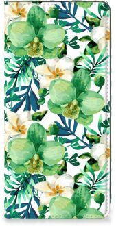 B2Ctelecom GSM Hoesje Samsung Galaxy A71 Bookcase Cover Orchidee Groen