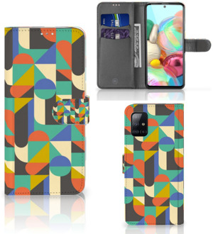 B2Ctelecom GSM Hoesje Samsung Galaxy A71 Bookcase Funky Retro