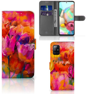 B2Ctelecom GSM Hoesje Samsung Galaxy A71 Cover met Tekst Tulips