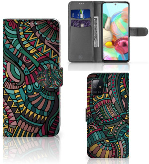 B2Ctelecom GSM Hoesje Samsung Galaxy A71 Flip Case Aztec