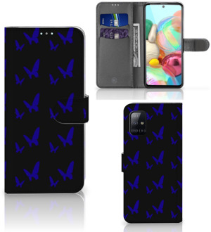 B2Ctelecom GSM Hoesje Samsung Galaxy A71 Flipcase Vlinder Patroon