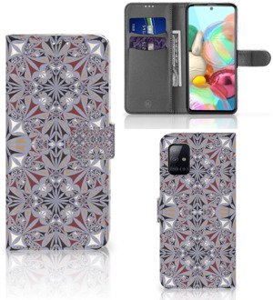 B2Ctelecom GSM Hoesje Samsung Galaxy A71 Flipcover Flower Tiles