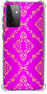 B2Ctelecom GSM Hoesje Samsung Galaxy A72 4G/5G Leuk TPU Back Case met transparante rand Barok Roze