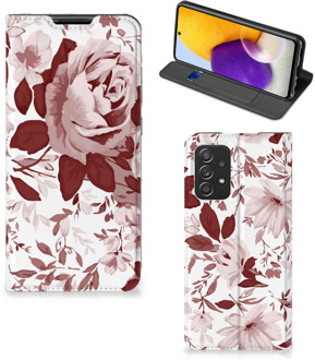 B2Ctelecom GSM Hoesje Samsung Galaxy A72 (5G/4G) Bookcase Watercolor Flowers