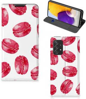 B2Ctelecom GSM Hoesje Samsung Galaxy A72 (5G/4G) Fotohoesje ontwerpen Pink Macarons