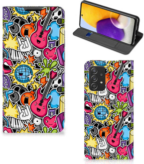 B2Ctelecom GSM Hoesje Samsung Galaxy A72 (5G/4G) Telefoonhoesje Portemonnee Punk Rock