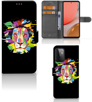 B2Ctelecom GSM Hoesje Samsung Galaxy A72 Book Cover Lion Color