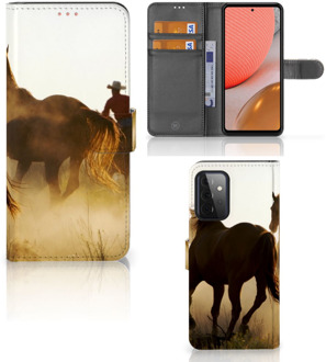 B2Ctelecom GSM Hoesje Samsung Galaxy A72 Bookcase Cowboy